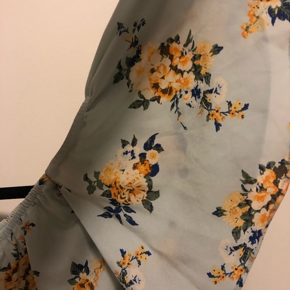 Off the Shoulder Floral Silk Top - Picture 7 of 8